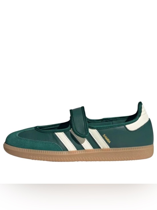 adidas Shoes - Adidas Samba Mary-Jane in Dark Green with White Stripes